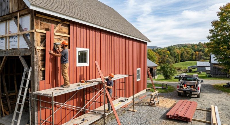 Barn Siding Installation in Barnard, VT