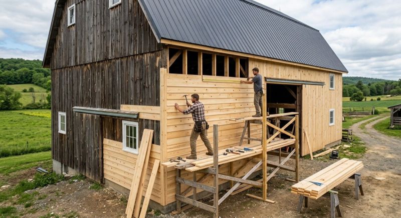 Barn Siding Installation in Orange County, VT