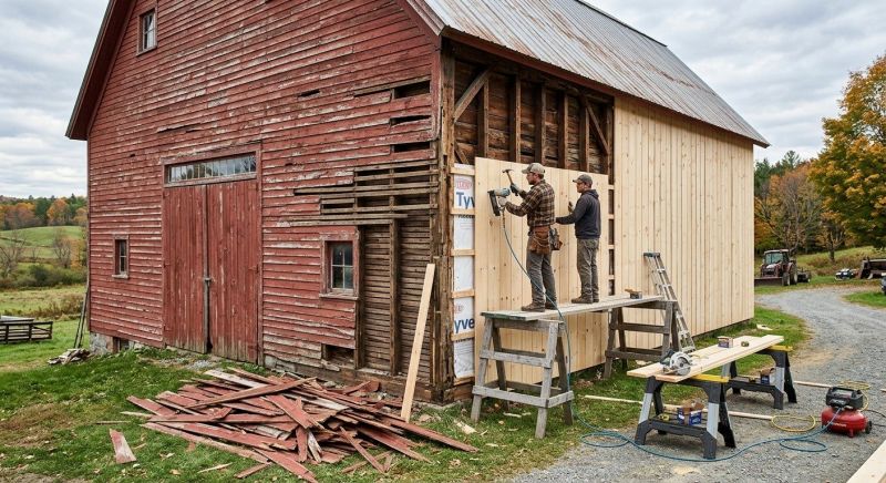 Barn Siding Replacement in Lebanon, NH