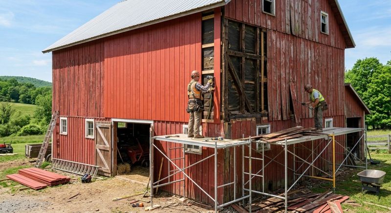 Barn Siding Replacement in Thetford, VT