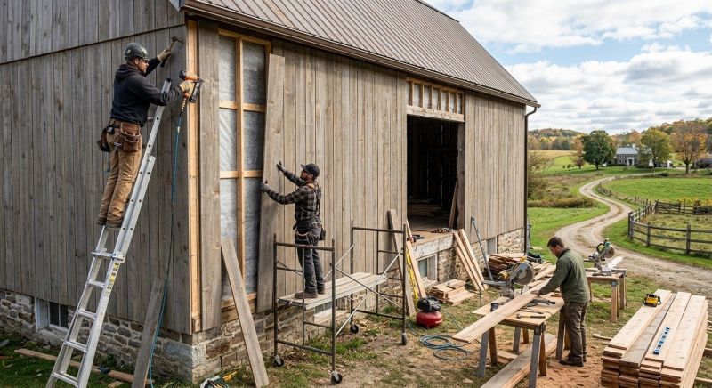 Barn Siding Replacement in Windsor, VT
