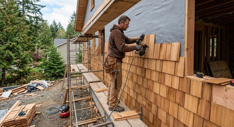 Cedar Siding Installation in East Thetford, VT