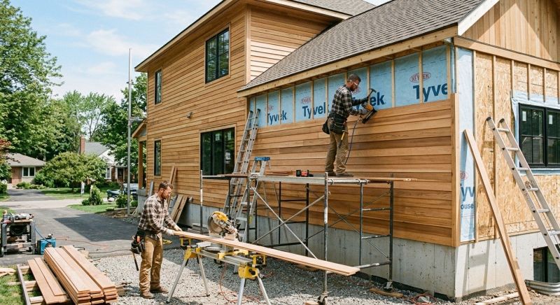 Faux Wood Siding Installation in Meriden, NH