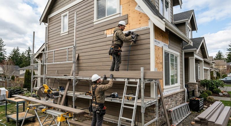Faux Wood Siding Installation in Meriden, NH