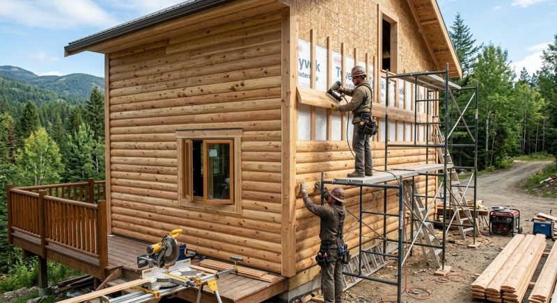Log Siding Installation in Brownsville, VT