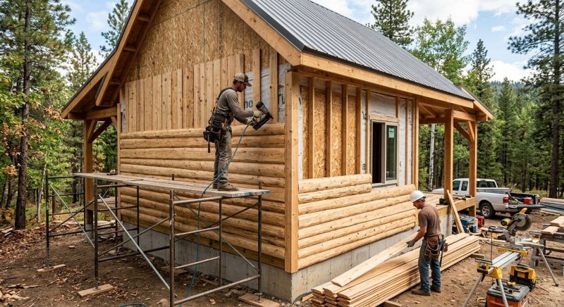 Log Siding Installation in Killington, VT