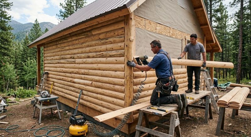 Log Siding Installation in Ludlow, VT