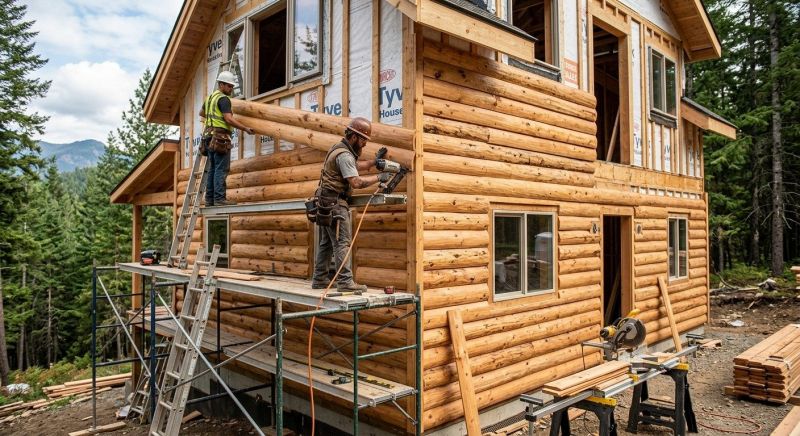 Log Siding Installation in Randolph, VT