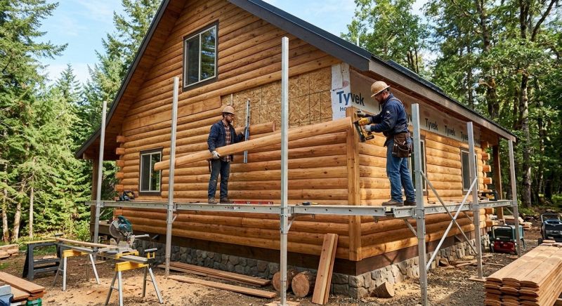 Log Siding Installation in Randolph, VT