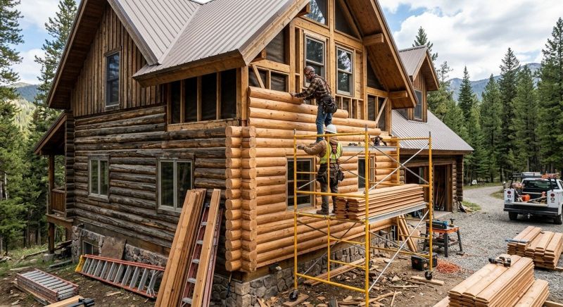 Log Siding Installation in Springfield, VT