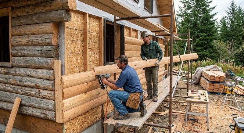 Log Siding Installation in West Hartford, VT