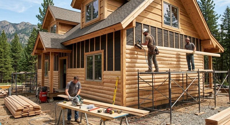 Log Siding Replacement in Woodstock, VT