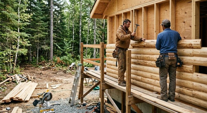 Log Siding Replacement in Woodstock, VT