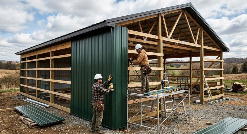 Metal Barn Siding Installation in Woodstock, VT