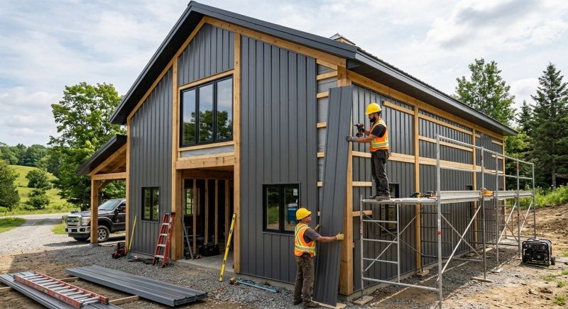Metal Barn Siding Installation in Woodstock, VT