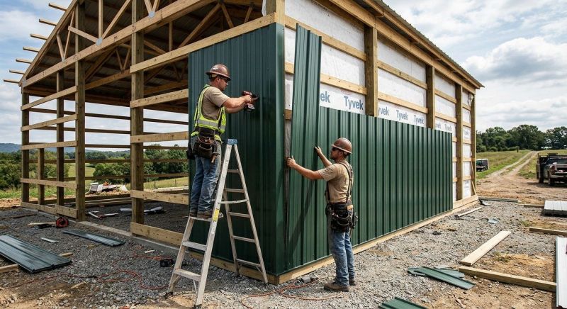 Pole Barn Siding Installation in Woodstock, VT