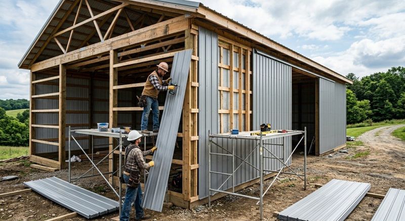 Pole Barn Siding Installation in Woodstock, VT