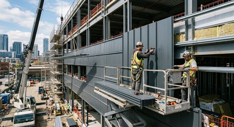 Steel Cladding Installation in Woodstock, VT