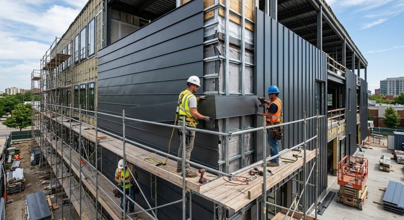 Steel Cladding Installation in Woodstock, VT