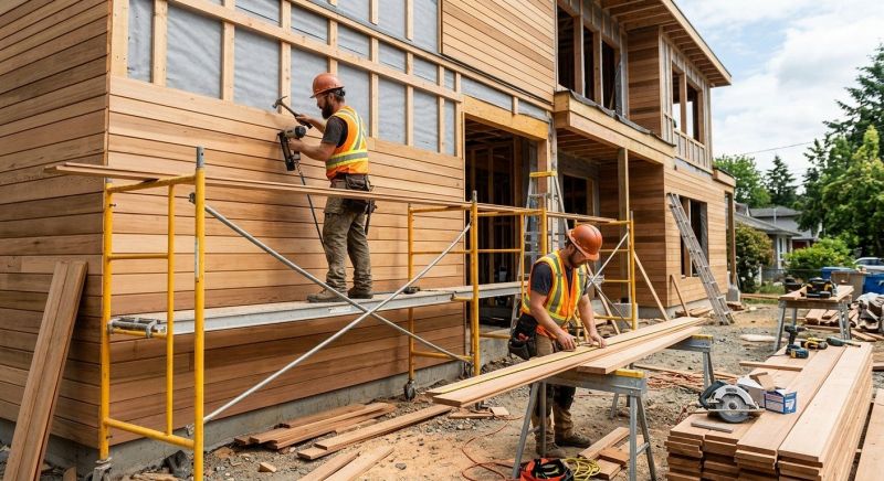 Wood Cladding Installation in West Lebanon, NH